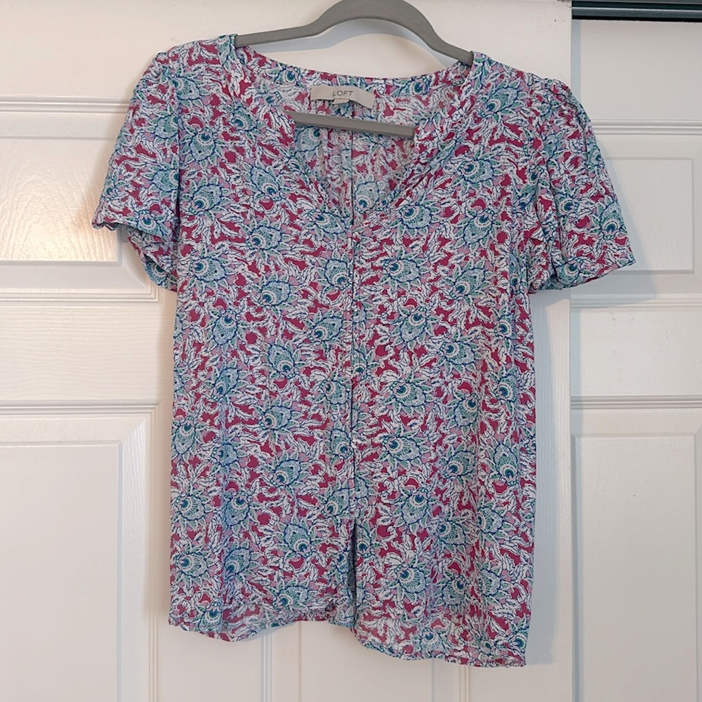Loft short sleeve blouse